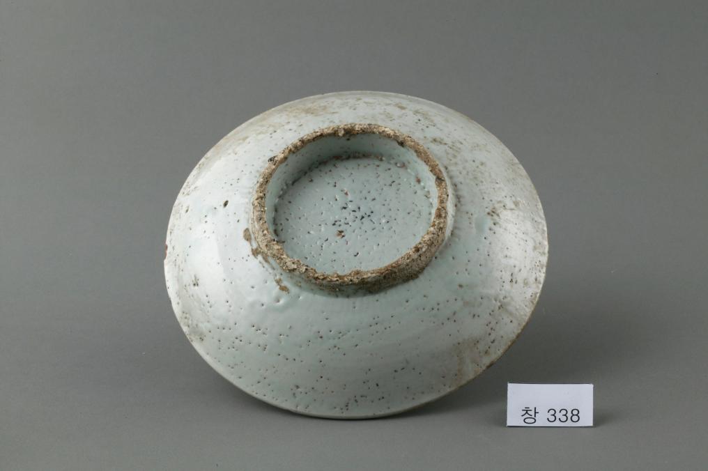 백자 청화 수자무늬 접시