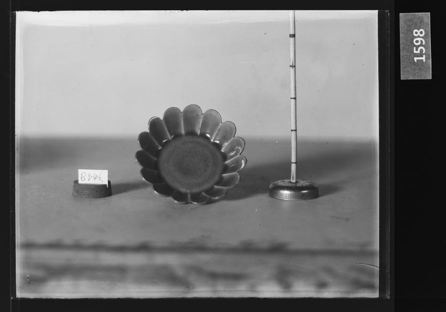 청자화형접시 유리건판