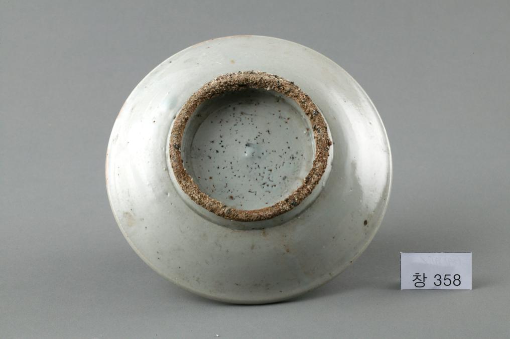 백자 청화 수자무늬 접시