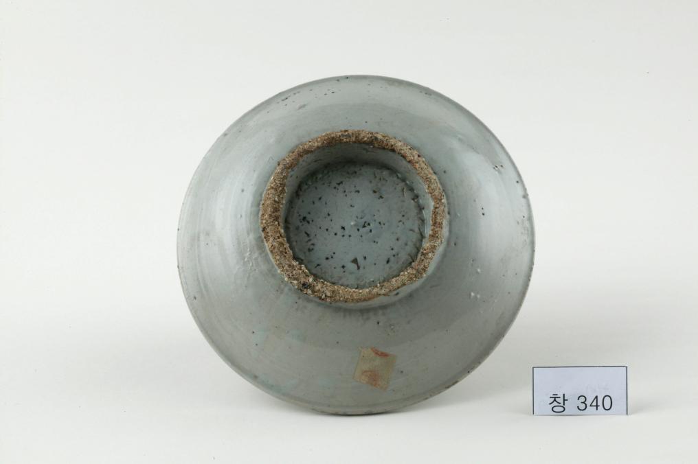 백자 청화 수자무늬 접시