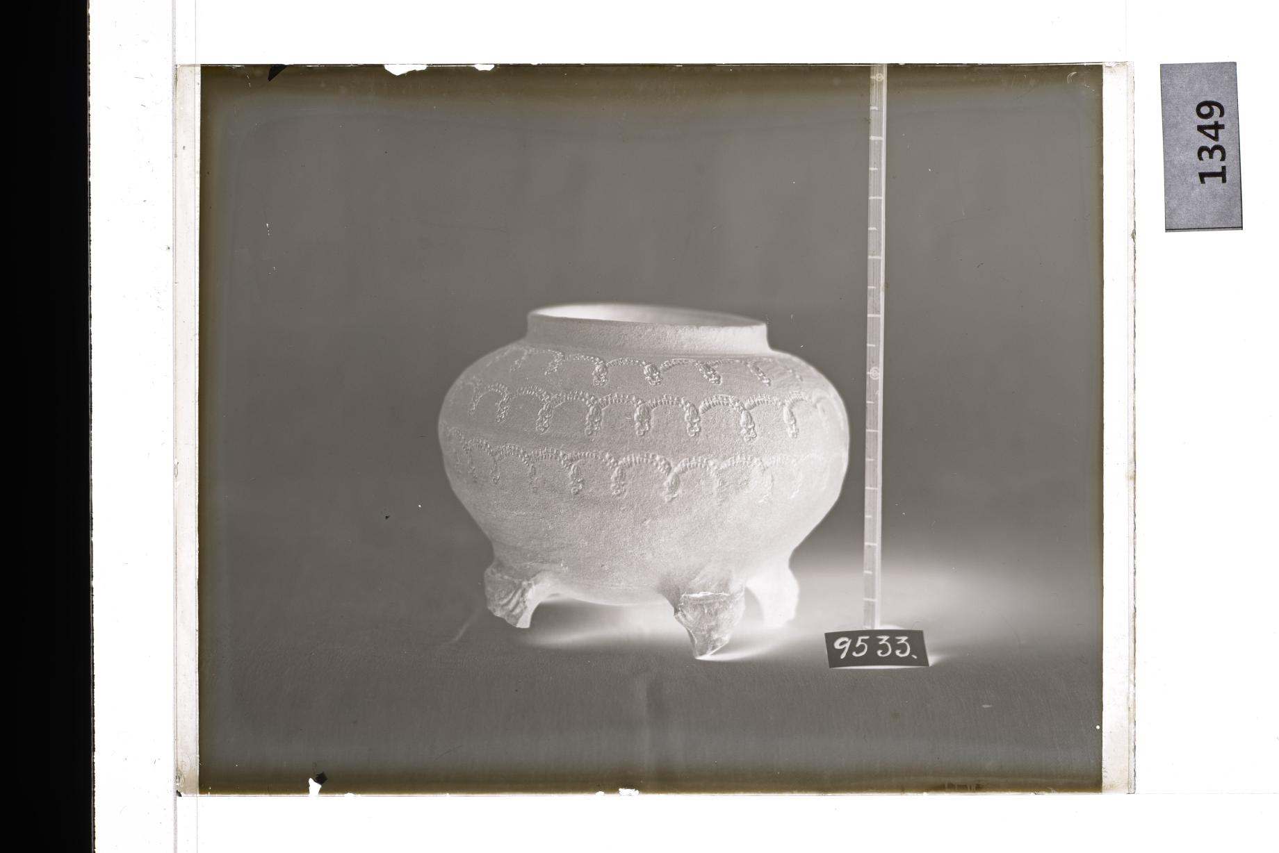 토기인화문사족호 유리건판