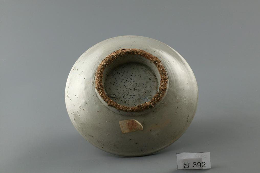 백자 청화 수자무늬 접시