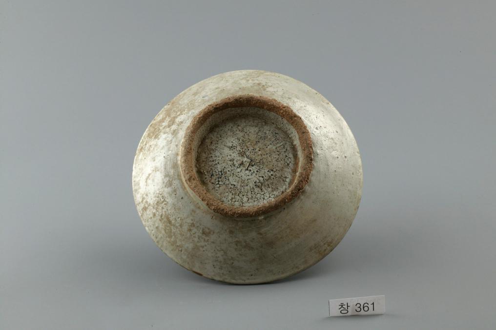 백자 청화 수자무늬 접시