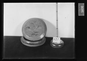 청자상감모란문합 유리건판