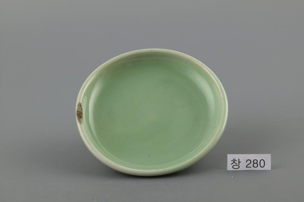 백자 청유 접시