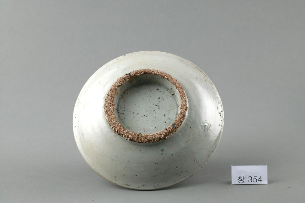 백자 청화 수자무늬 접시