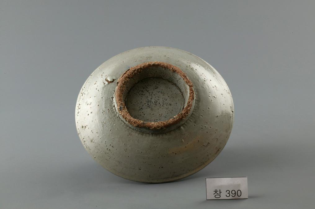 백자 청화 수자무늬 접시