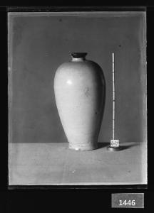 백자매병 유리건판