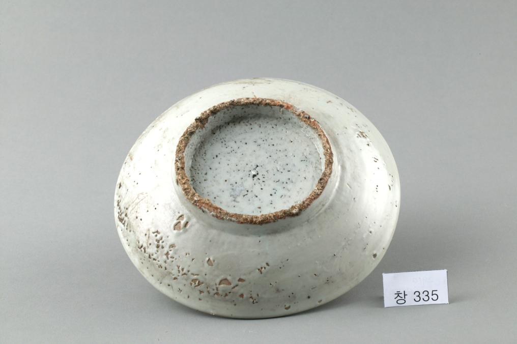 백자 청화 수자무늬 접시