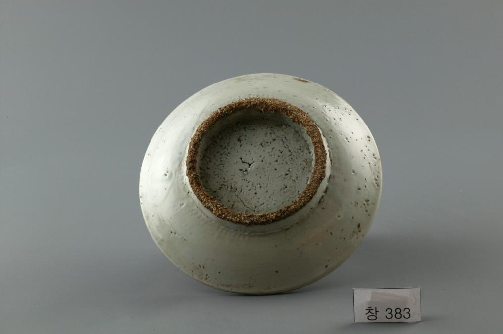 백자 청화 수자무늬 접시