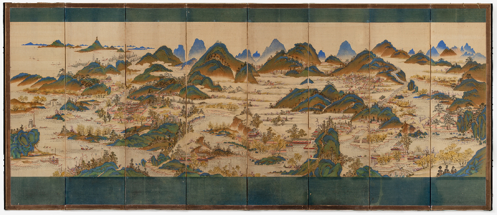 강남춘의도 병풍 江南春意圖 屛風 이미지